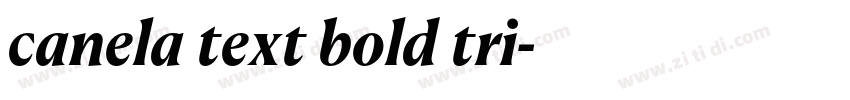 canela text bold tri字体转换